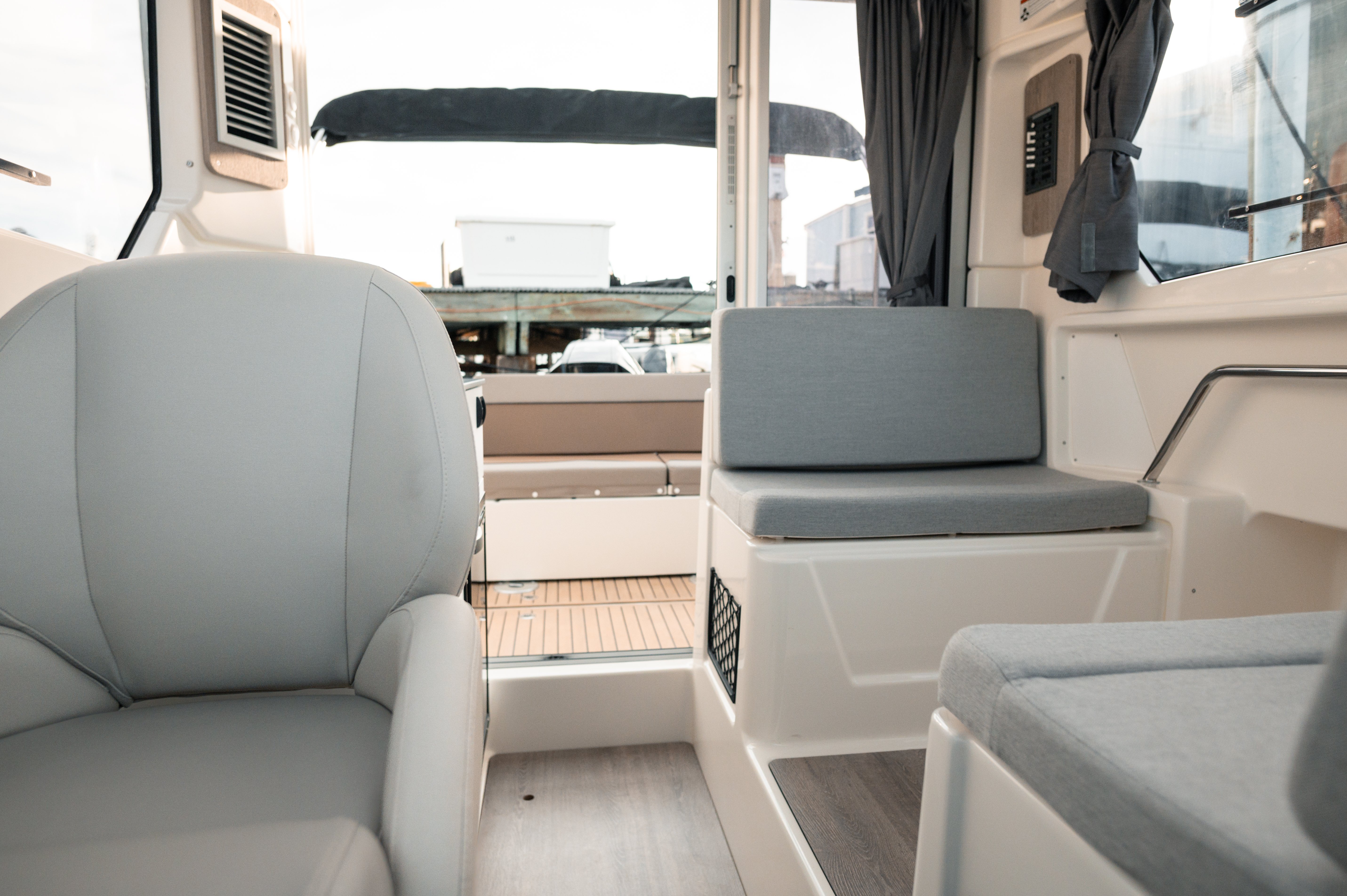 interior seating on the Trophy T25 Explorer overnight boat